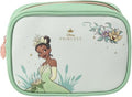 Impressions Vanity Tiana Cosmetic Pouch - Travel Makeup Bag Organizer with Inner Zipper Pocket & Faux Saffiano Leather Design