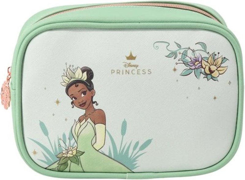Impressions Vanity Tiana Cosmetic Pouch - Travel Makeup Bag Organizer with Inner Zipper Pocket & Faux Saffiano Leather Design