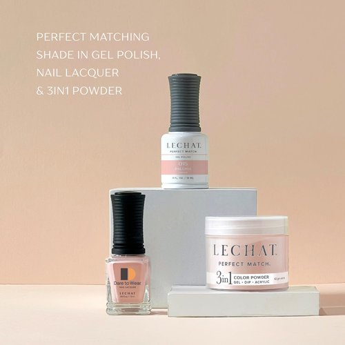 LeChat - Perfect Match Gel Polish - Blood Orange - Tomato Red Cream with Magenta Undertones - (0.5 Ounce) - Easy Application - Soak Off Formula