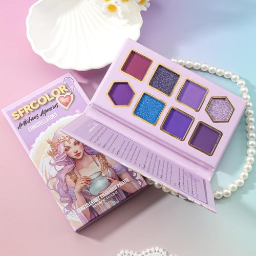 Skiennix 12-Color Zodiac Eyeshadow Palette - Highly Pigmented Matte & Metallic Shades for Professional & Daily Use