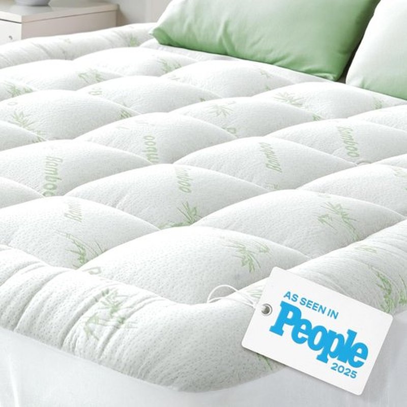 Niagara Sleep Solution Ultra Soft Mattress Topper - Bamboo Viscose Pillow Top for Back Pain Relief | California King Size, Sage