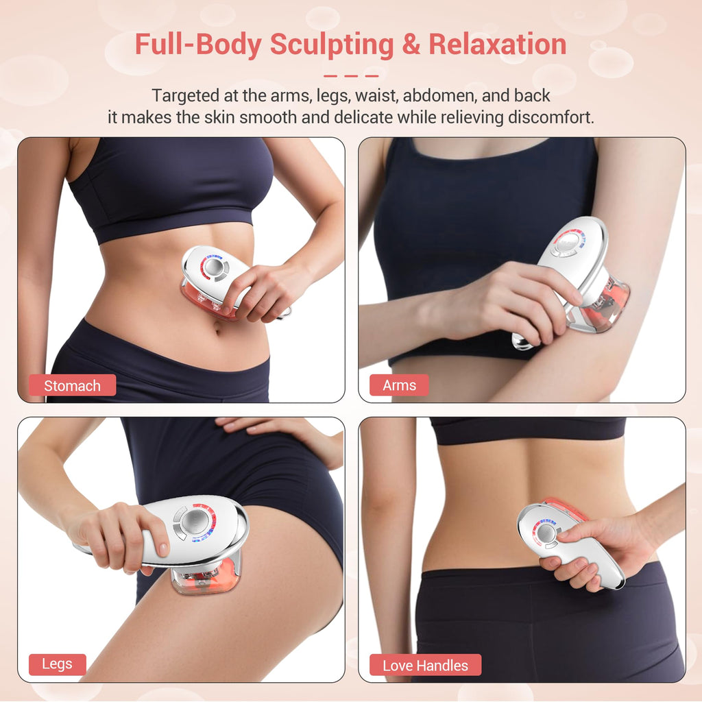 Queleay 3-in-1 Body Sculpting Machine, Body Sculptor Massager, Reduce Stretch Marks & Cellulite Massagers Tool for Stomach, Arms, Legs, Love Handles, Effectively Tightens Skin