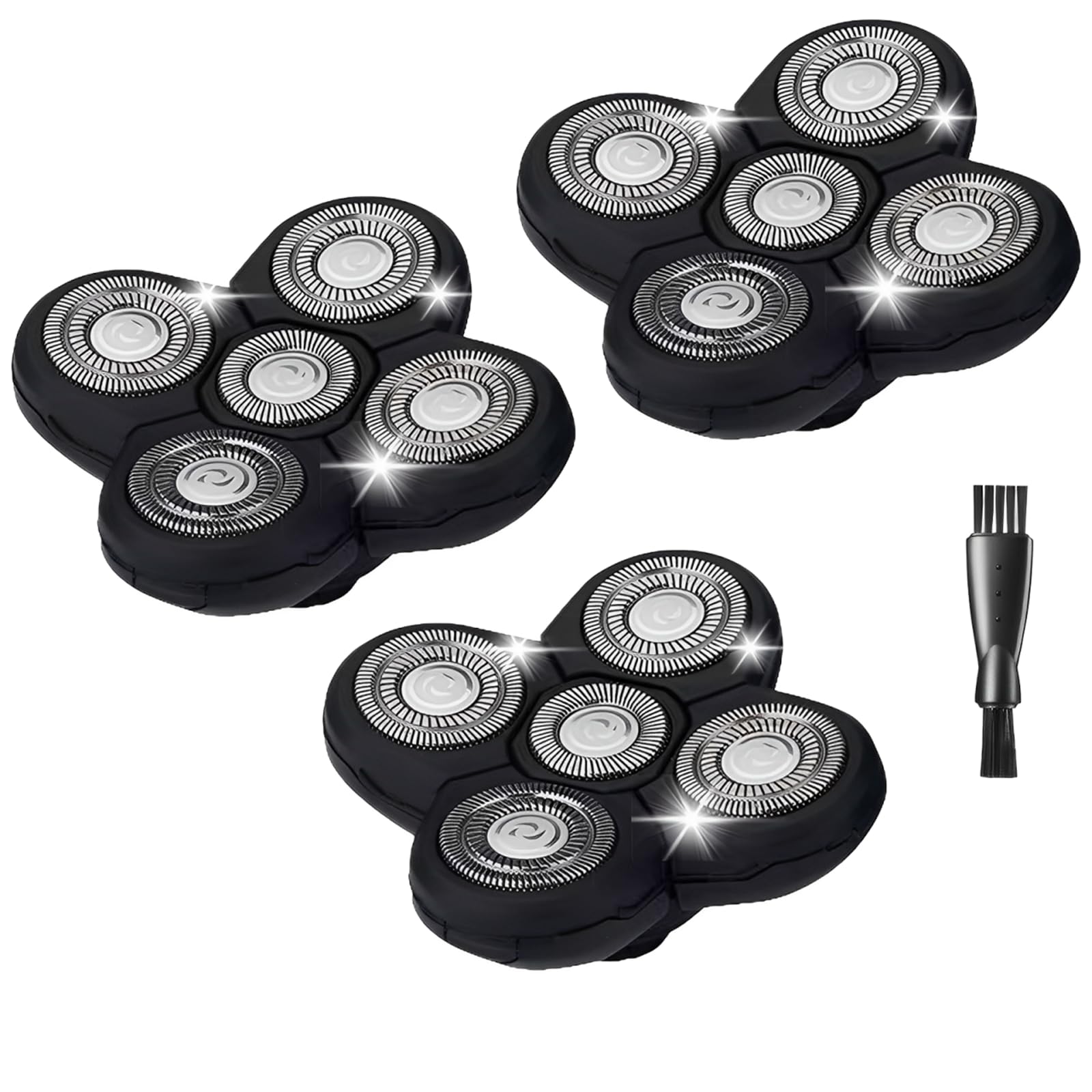 Head Shaver Replacement Blades Compatible with Freedom Grooming Bald Head Shaver,5 Blades Refills Shavers Heads for Shaving Bald Men,Replacement Blade Compatible with Flex Series Shaving Kit,3Packs.