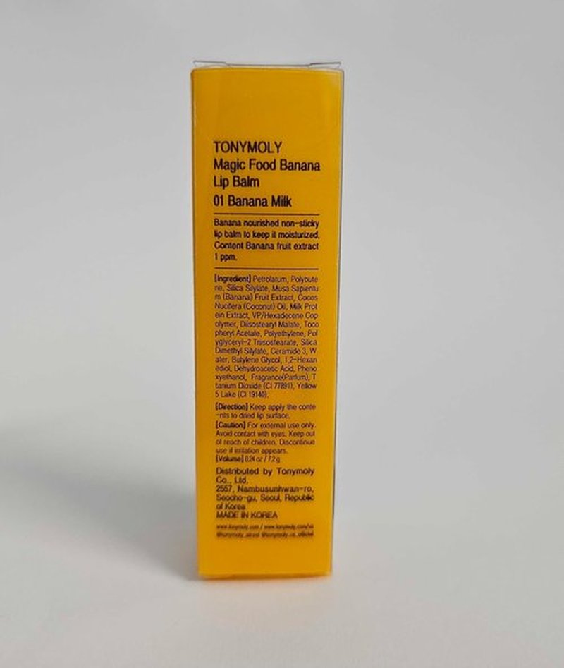 TONYMOLY Magic Food Banana Lip Balm - Hydrating Korean Lip Care with Shea Butter & Vitamin E | Travel Size