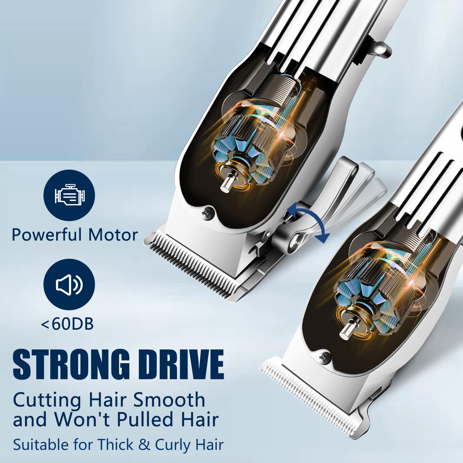 SUNNOW Hair Clippers and Trimmer Set, Electric Razor with Adjustable Speed