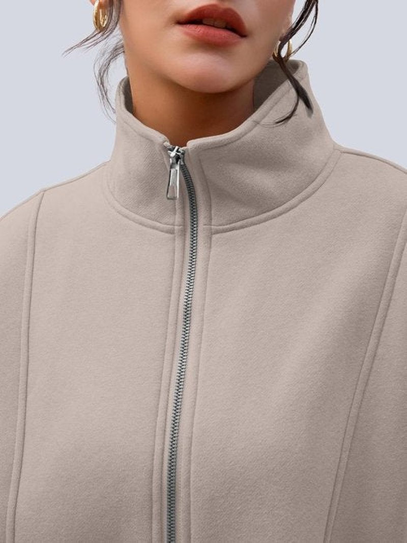 AUTOMET Women's Oversized Quarter Zip Sweatshirt - Cozy Fleece Pullover Hoodie for Fall | Stylish Mock Neck Design