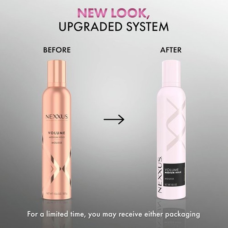 Nexxus Styling Hair Mousse - Volume & Medium Hold with STYLEPROTECT Technology | 10.6 oz