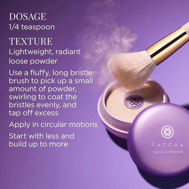 Tatcha The Silk Powder - Protective Setting Powder for Long-Lasting Makeup & Blurred Pores | 20g | 0.7oz