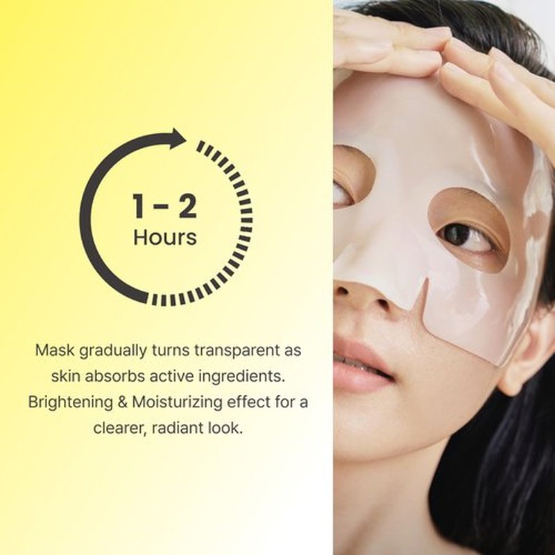 PO:DL Rice Glutathione Tone-Up Hydro Mask (38g, 4ea) | Brightening, Dark Spot Care & Even Skin Tone | 5% Niacinamide Glow Boost | Sensitive Skin Friendly | Korean Face Mask