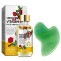 plomala Vitamin E Face Oil,Rose Vitamin E Oil with Gua Sha Massage Tools for Face & Body,Organic Rose Oil for Moisturizing and Hydrating-2.02 fl.oz