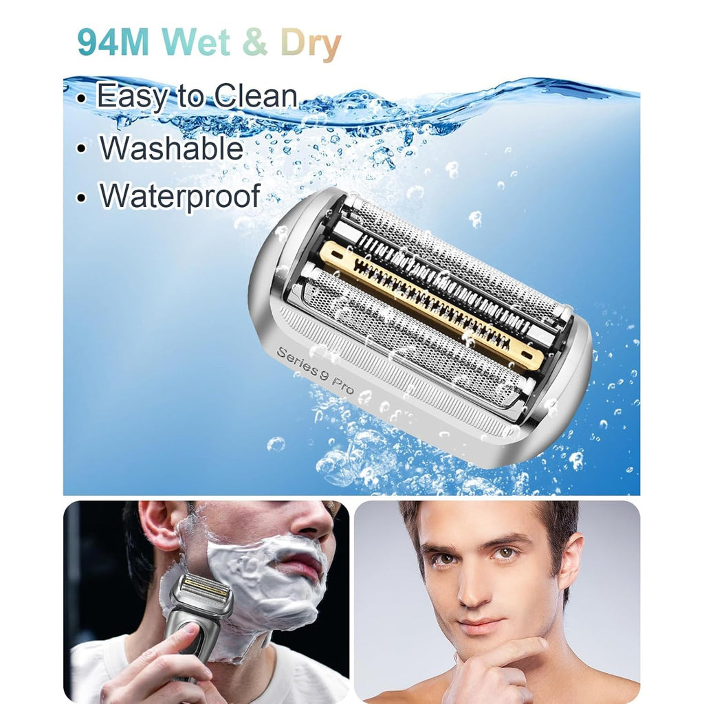 92S Replacement Shaver Head Compatible with Braun 9 Series Foil Shaver
