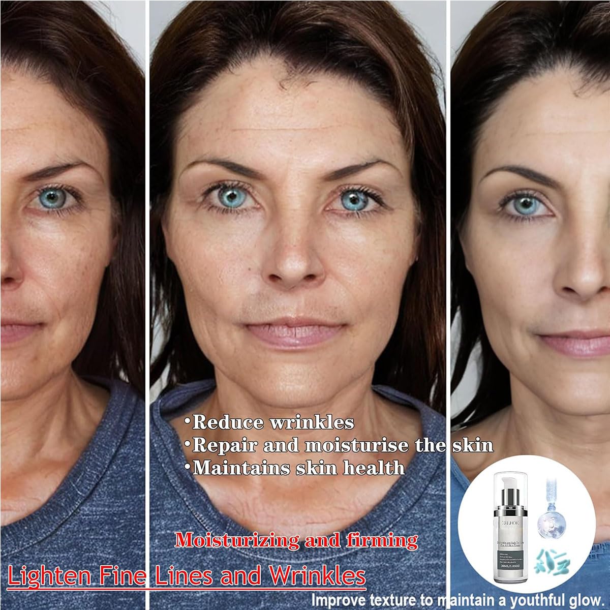 Face Moisturizer.Stock Solution Facial Serum.Aging Serum for Face【Trial Package 1 Bottle】lt can only lighten hne lines.