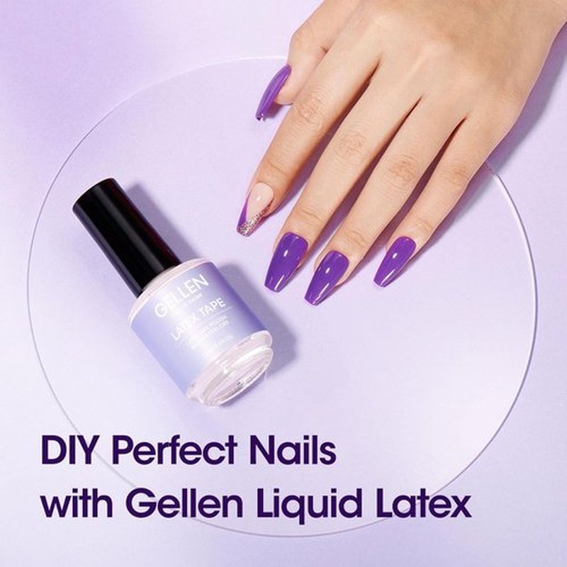 Gellen Liquid Latex | Peel Off Cuticle Guard for Nail Polish | 15ml Skin Barrier Protector, White