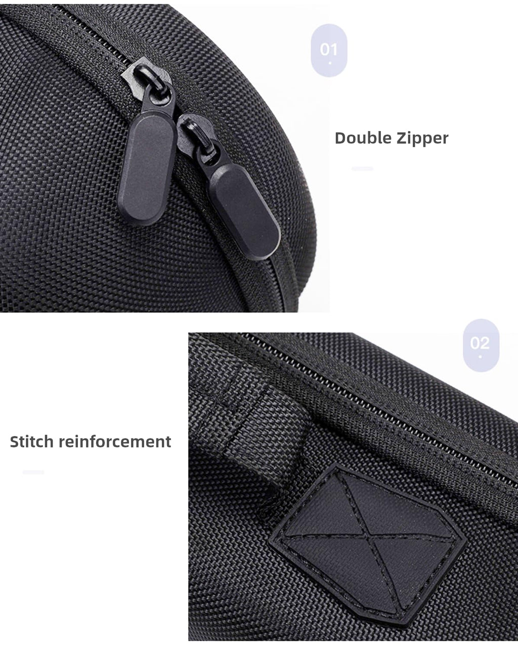 BUBM Portable Storage Bag for Dyson Airstrait™ Straightener, Black