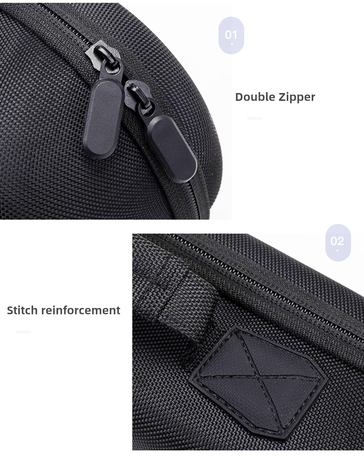 BUBM Portable Storage Bag for Dyson Airstrait™ Straightener, Black