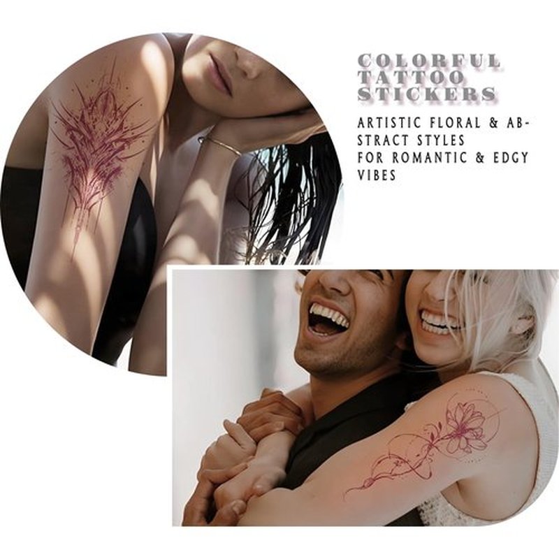 38 Pcs Temporary Tattoos for Women, Realistic Temporary Tattoos, Sleeve Tattoos, Fake Tattoos for Adults, Exquisite Packaging, Waterproof Temporary Tattoos Adult for Parties & Pool