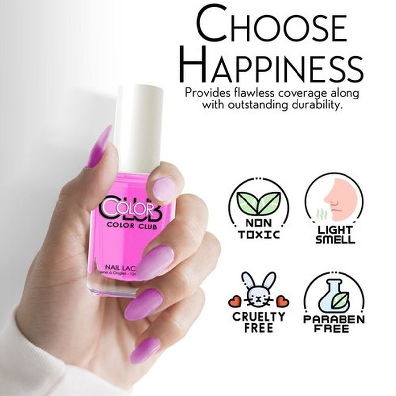 Color Club Choose Happiness Color Club Nail Lacquer .5 Fl Ounce - 15 Ml, 0.5 fluid_ounces