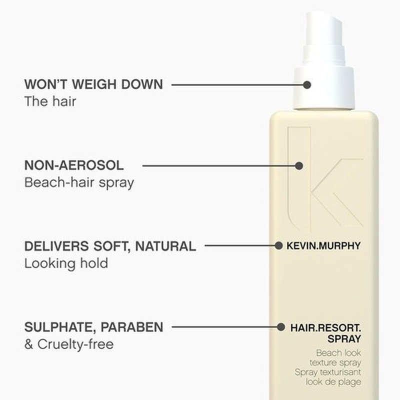 KEVIN.MURPHY Hair.Resort.Spray - Beach Look Hairspray for Fine Hair - Natural, Flexible Hold - 150 mL / 5.1 fl oz