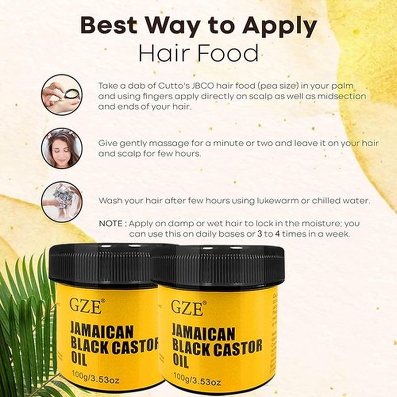 GZE Jamaican Black Castor Oil for Hair Growth Grease and Damaged Dry Scalp - Hair Grease for Men and Women Eyebrow & Eyelashes Nourishment, and Skin Hydration