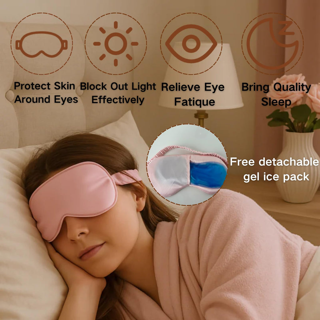 Skincare Tool Gifts Set for Her, Women, Daughter, Mom, Teen Girls - Gua Sha & Jade Roller, ice roller for face, Self Care Gifts Set, Eye Mask, with Greeting Card, Girlfriend Birthday Gift
