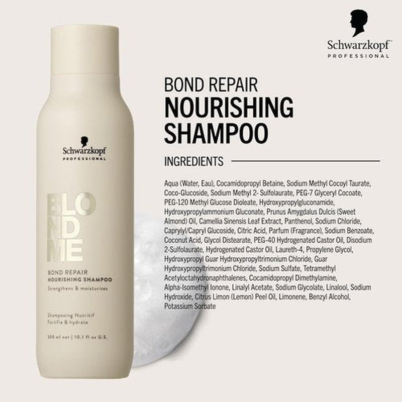 BlondMe Bond Repair Shampoo - Nourishing Formula for Blonde Hair | Moisture, Softness & Strength | 10.1 Fl Oz
