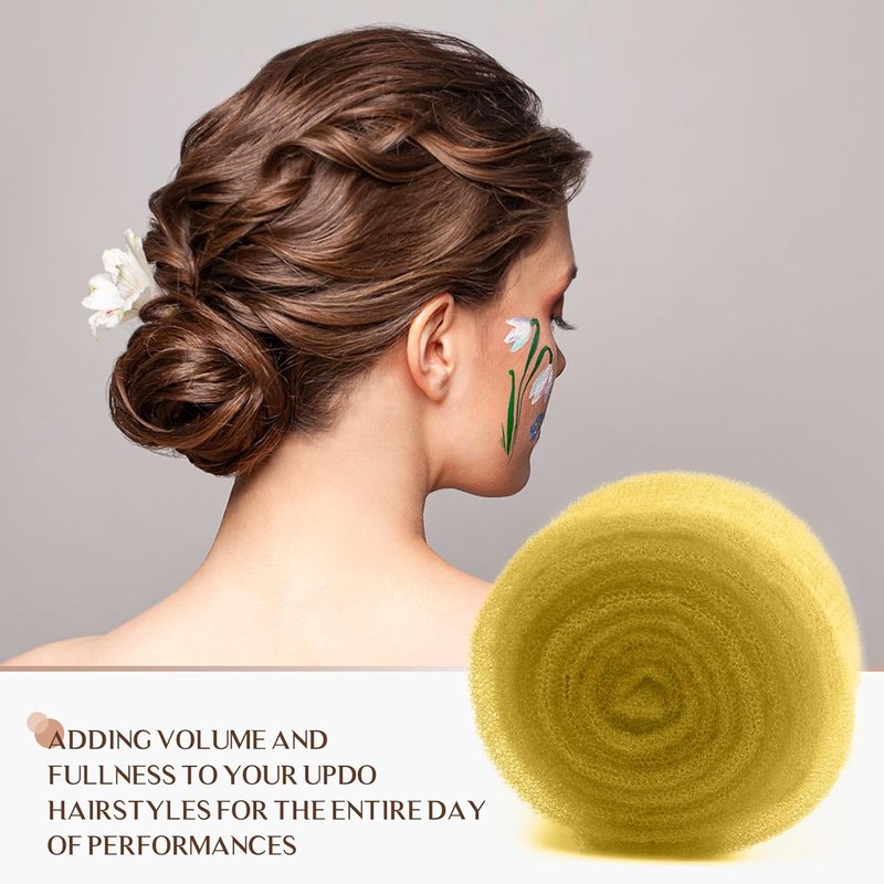 YGQQOY Hair Padding - Volume Insert for Updos | Gold Hair Sponge for Effortless Styling