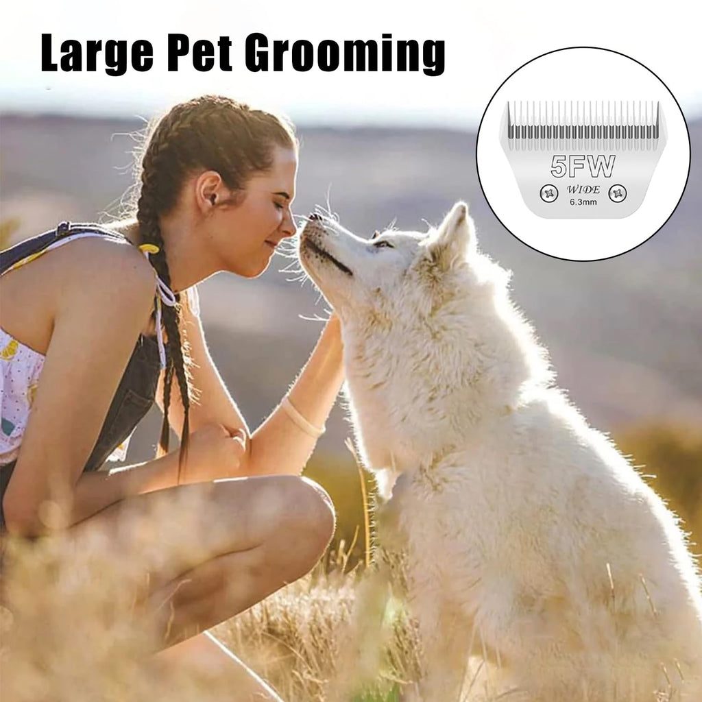 Audoc 2PCS 10 Blades Dog Grooming Blades Compatible with Andis,Oster A5,Wahl km10 Dog Clippers,Size-#10, 1/16-Inch Cut Length (2pcs #10 (1.5mm))