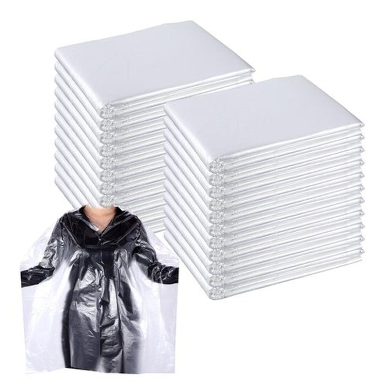 100 Pcs Disposable Capes Hair Salon 51 x 36 Inch Hair Cutting Cape Plastic Barber Cape for Hairs Stylist Disposable Barbershop Capes Waterproof Shampoo Apron for Barbers,Beauty Salon,Hairs Dye,Perming