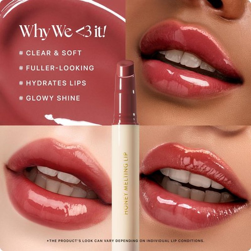 Nature Republic Honey Melting Lip Stick - Hydrating Gloss with Sheer Tint in 05 Plum | Moisturizing Balm for a Glowy Finish