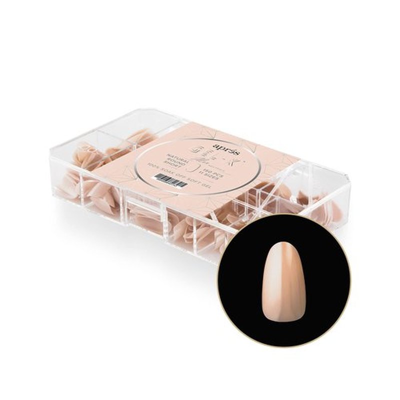 Apres Neutrals Gel-X Alex Box Of Nail Tips, 11 Sizes 00-9, Soft Gel Nail Tip Box, Nail Extensions (150pcs) (Natural Round Short, 150pcs)
