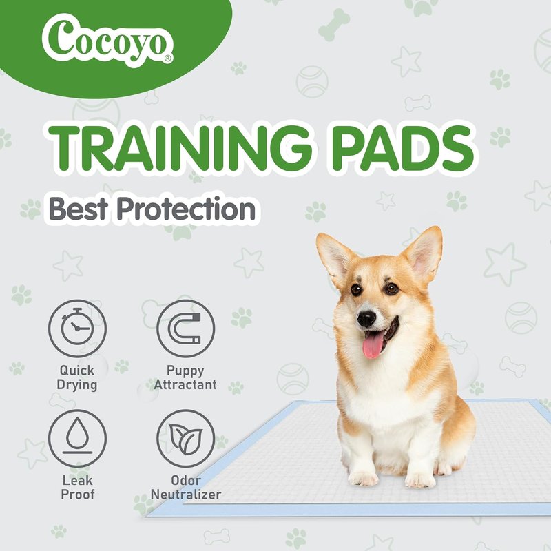 COCOYO Dog Training Pads - Super Absorbent XXXL Size (30" x 45") | 30 Count Giant Puppy Pee Pads