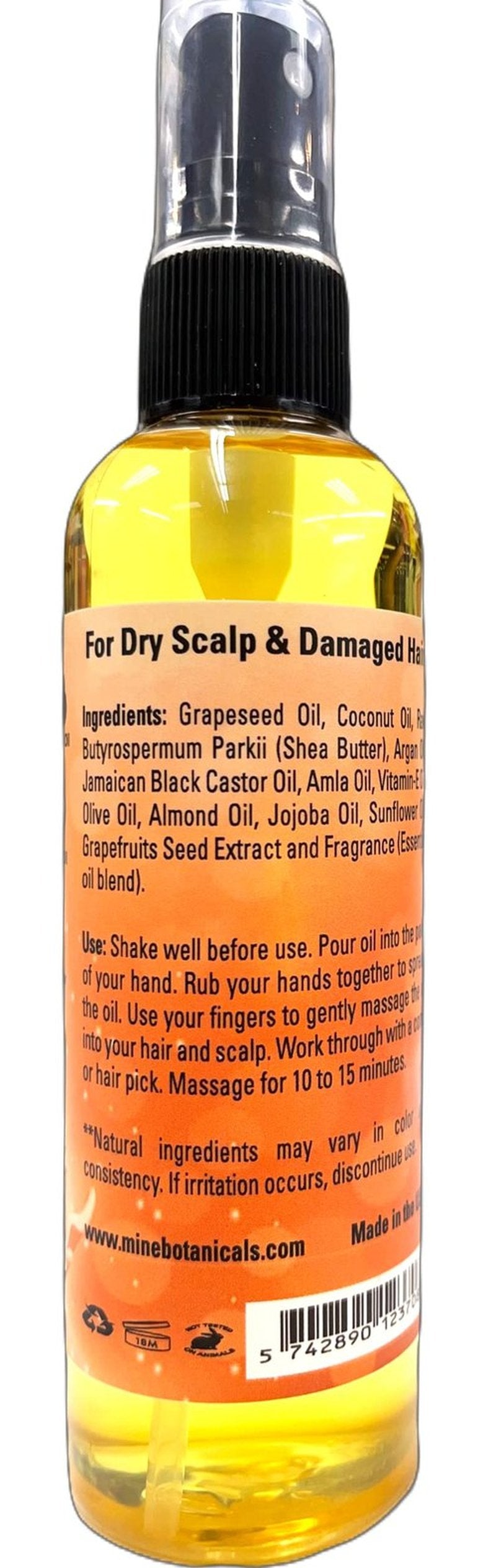 Mine Botanicals Mango butter Moisturizing Hair & Scalp Oil with Jamaican castor & amla oil