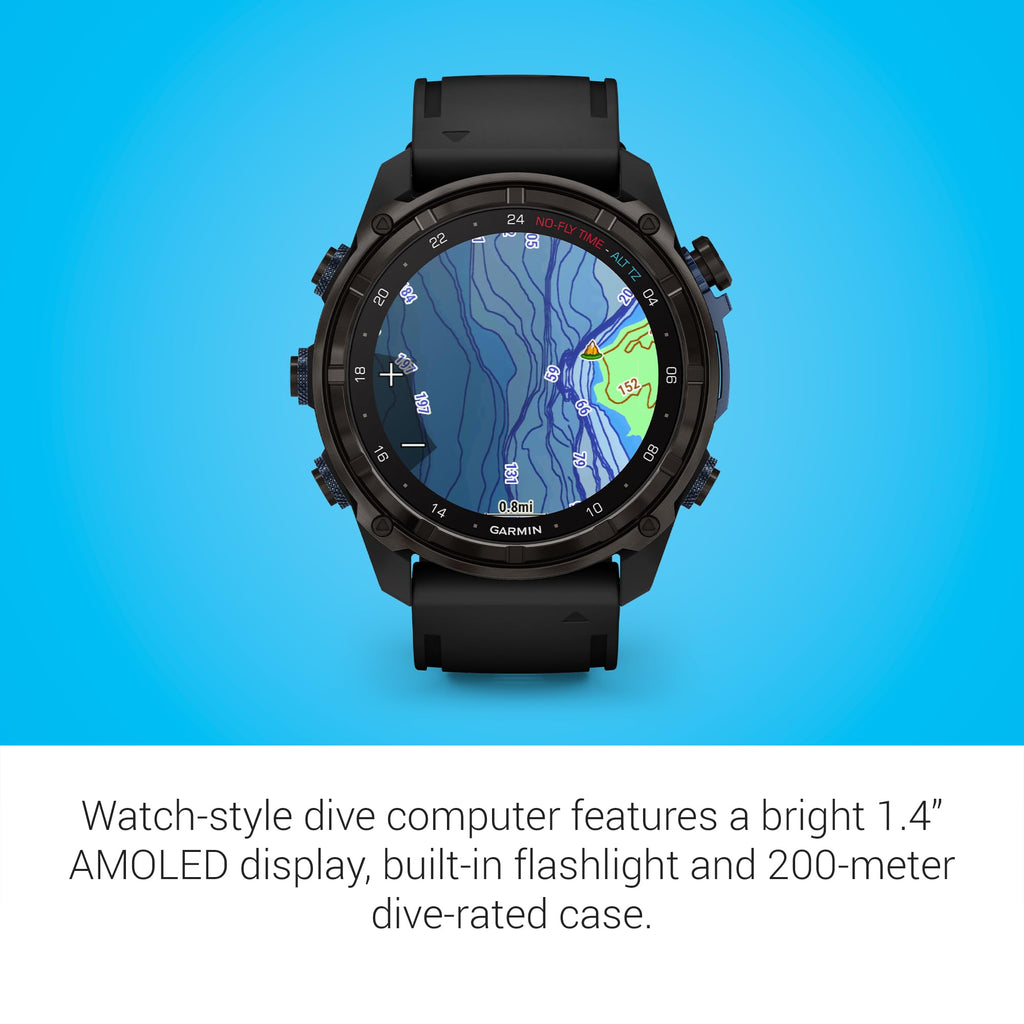 Garmin Descent™ Mk3i,- 51mm Dive Computer and Multisport GPS Smartwatch, Air Integration, Black