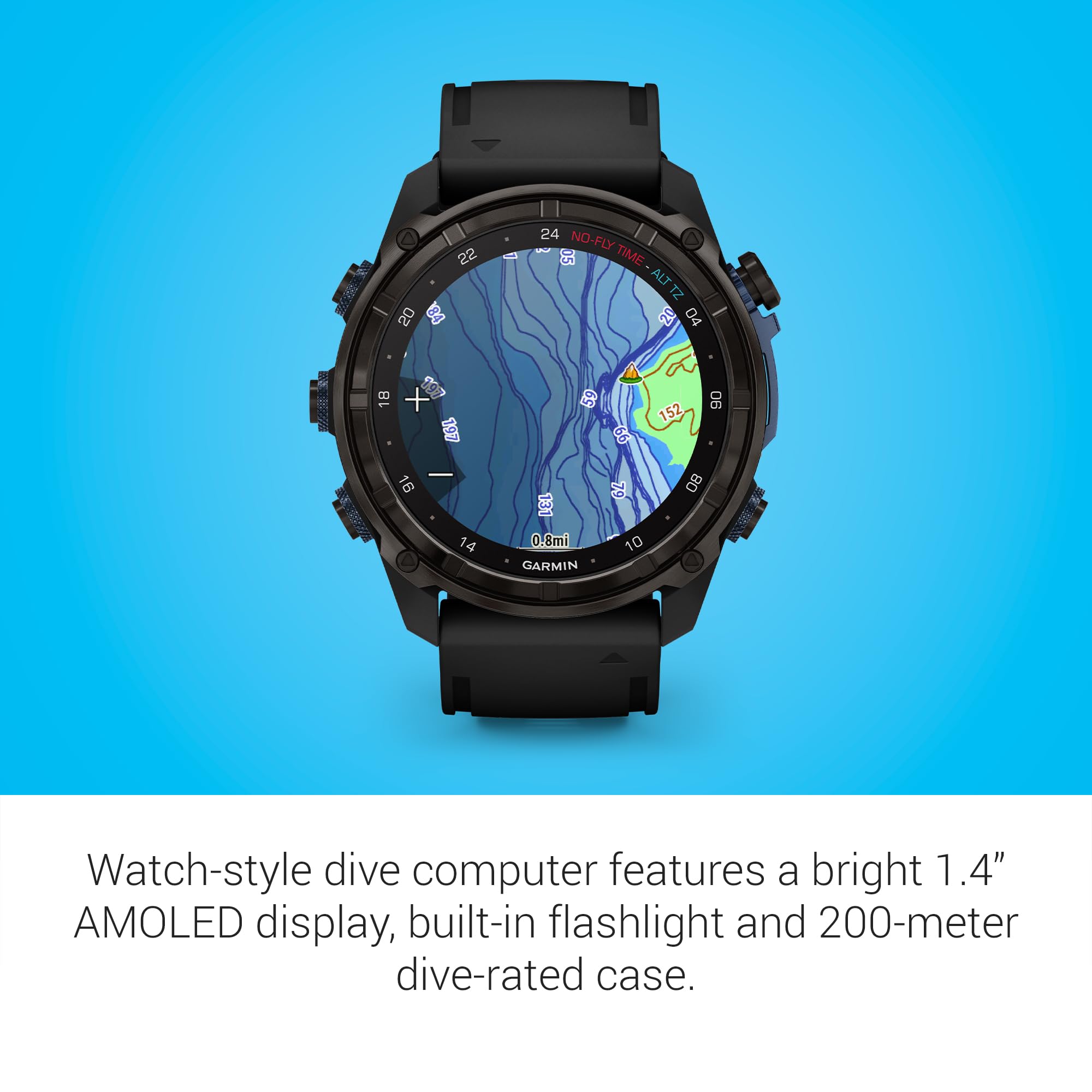 Garmin Descent™ Mk3i,- 51mm Dive Computer and Multisport GPS Smartwatch, Air Integration, Black