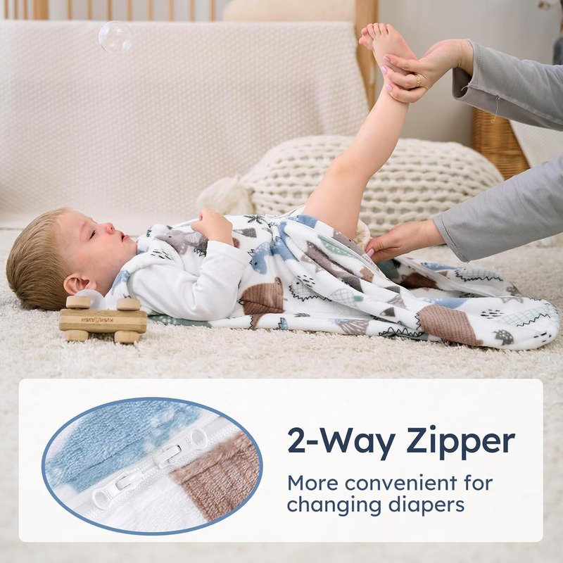 Yoofoss Baby Sleep Sack - 1.5 Tog Fleece Wearable Blanket for Newborns | Soft & Warm, 0-6 Months