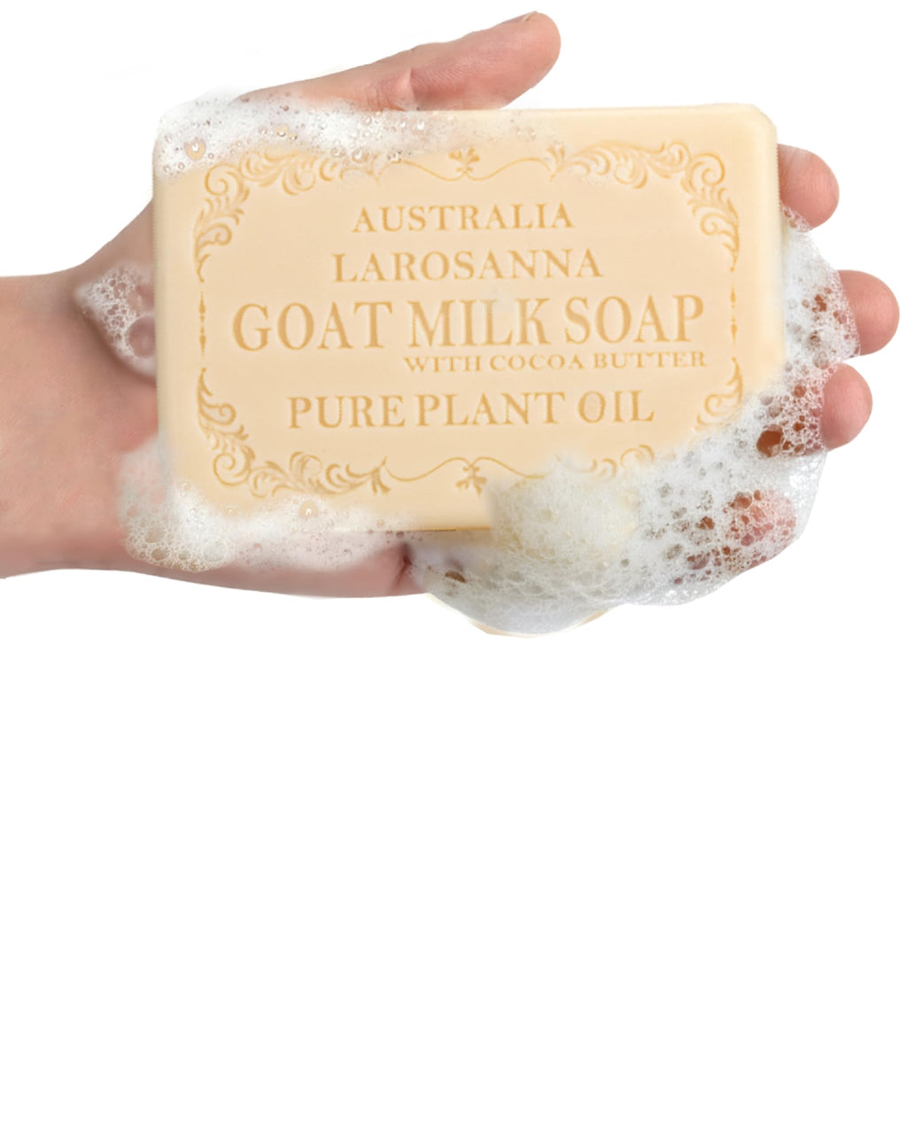 larosanna Australian Goat Milk Soap Pack of 1,Helps Moisturize,Smooth & Cleanse Skin,Triple-milled Bar Soap with Cocoa Butter,Aloe Vera and Pure Plant Oil,Body Soap Bars 6.3 oz for Adults & Babies