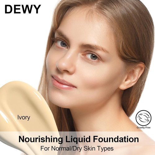 FV Waterproof Liquid Foundation - Hydrating, Long-Lasting Makeup for Normal & Dry Skin | Nourishing Ivory, 30ml