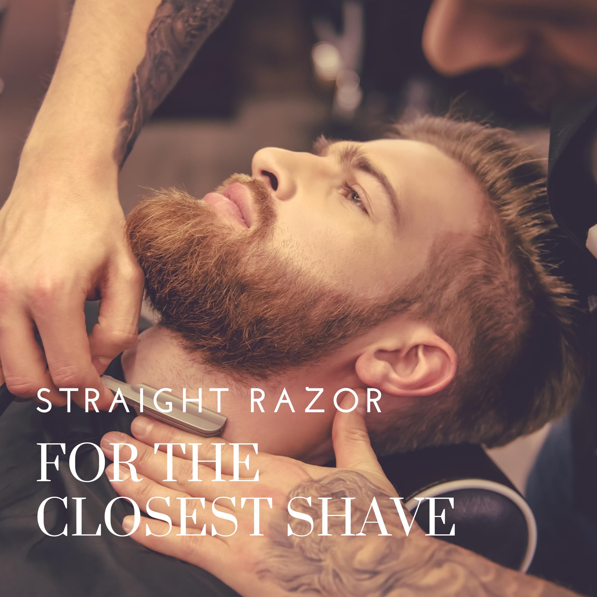 Straight Razor Shaving Solid Wood Handle and Saki Shears Blade (Ebony)
