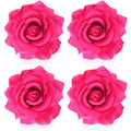 Atoden Hot Pink Rose Hair Clip, Flower Rose Clips for Hair, Hawaiian Floral Hair Pins Alligator Clips Brooch Mexican Decorative Headpieces for Women Girls Bridal Wedding Hair Accessories