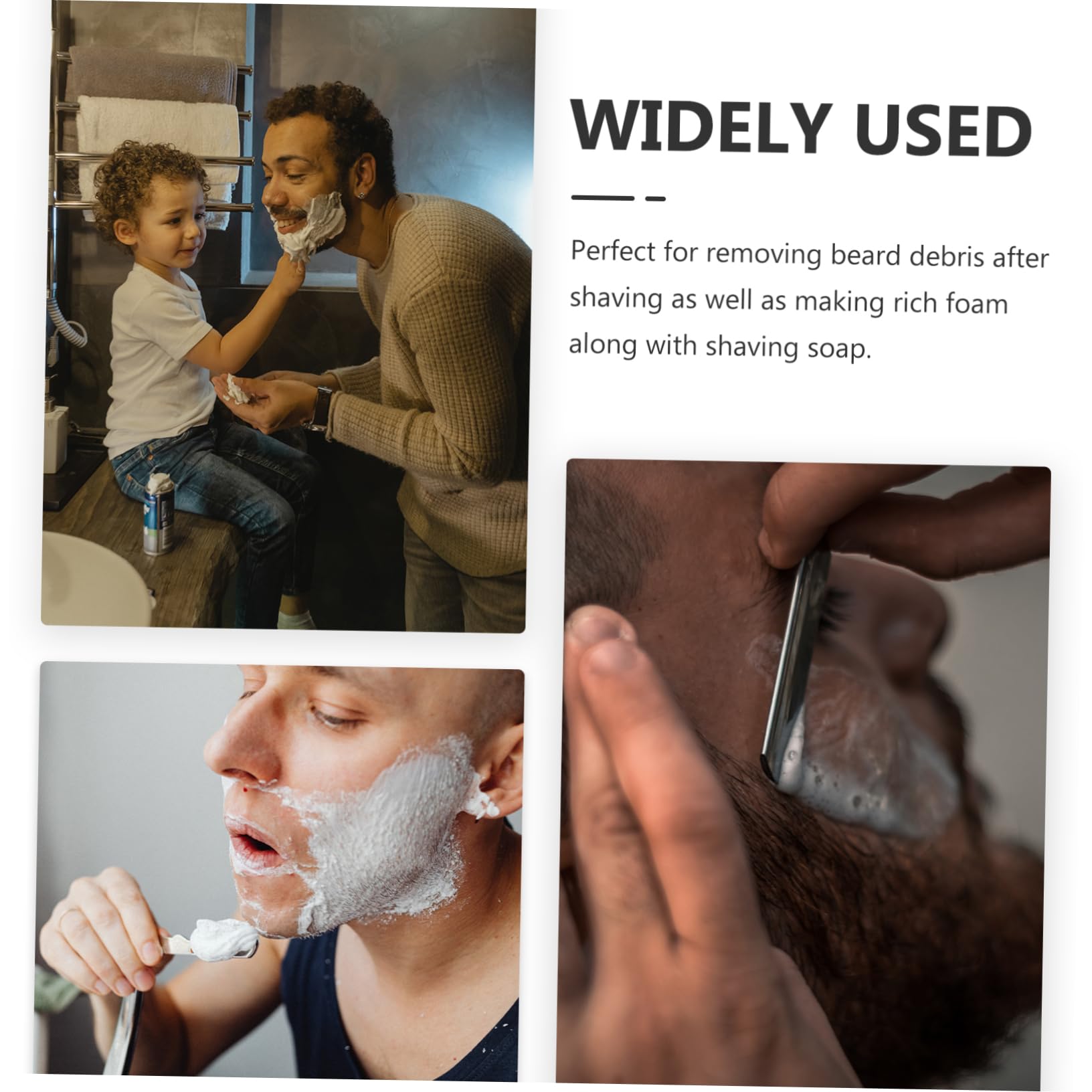 Men S Shaving Brush Portable Travel Beard Brush Lightweight Nylon Fiber Shave for Facial Hair Styling and Beard Cleansing 6.29X1.77X1.77 in