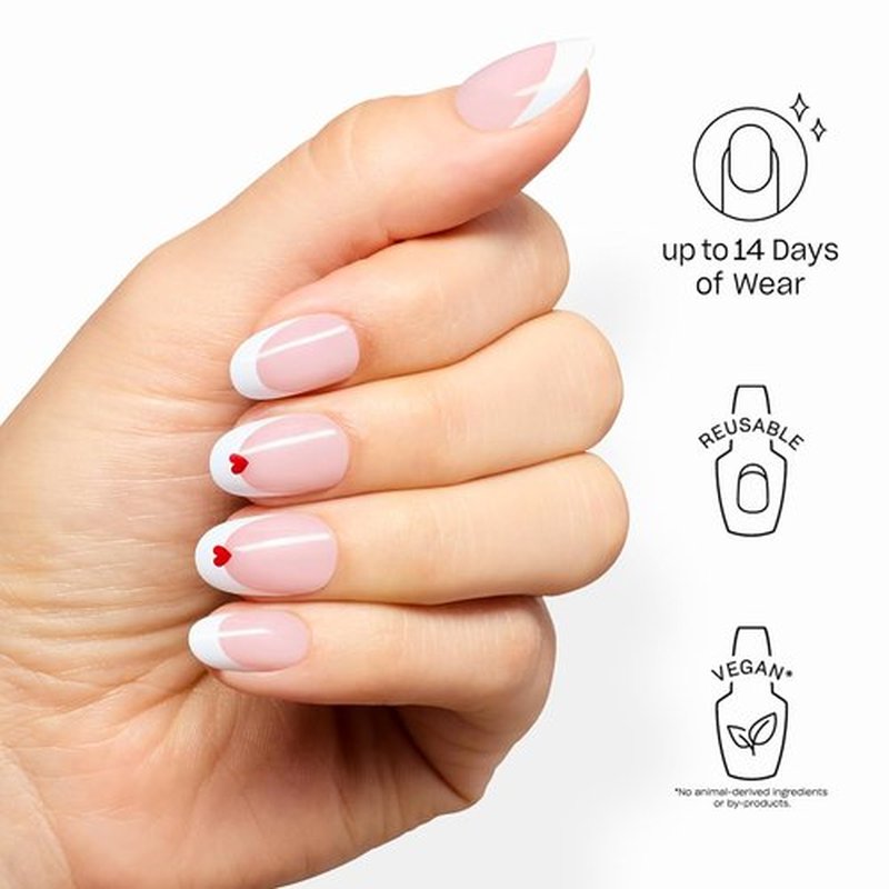 OPI On Point Press On Nails - Long Lasting, Reusable Nail Art | 30 Count in Short Round, Squoval & Almond