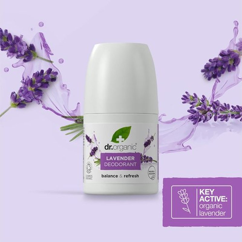 Dr Organic Lavender Deodorant - Natural Odor Protection with Soothing Lavender Scent | 3.4 oz