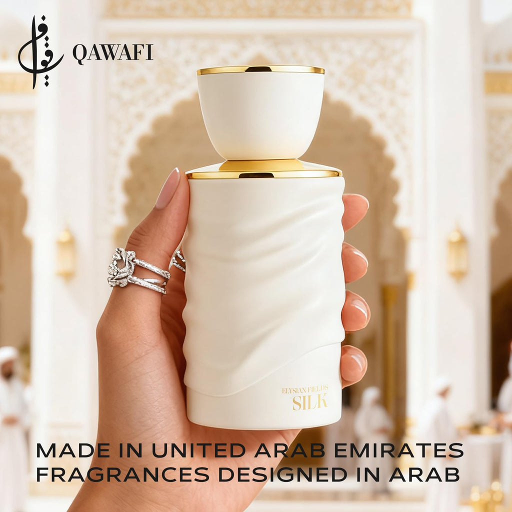 QAWAFI - Elysian Fields-Silk, Floral, Fruity, Gourmand, Vanilla Eau de Parfum Long-Lasting Fragrance for Women, 3.40 Ounce / 100 ml