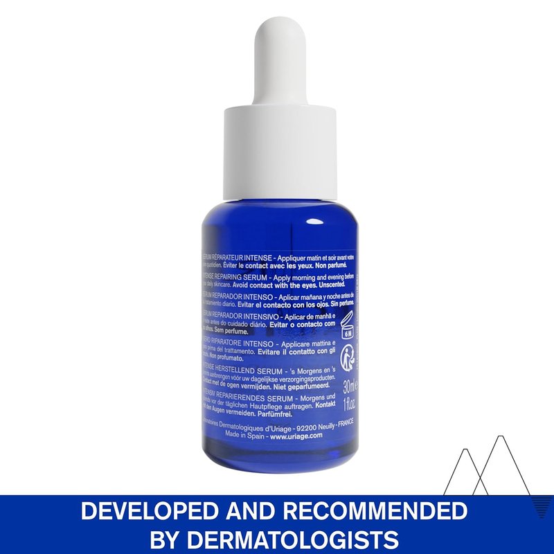 Uriage Cica-Daily Intense Repairing Serum - Boost Skin Repair with Prebiotic, Hyaluronic Acid & Centella | Paraben-Free, Fragrance-Free