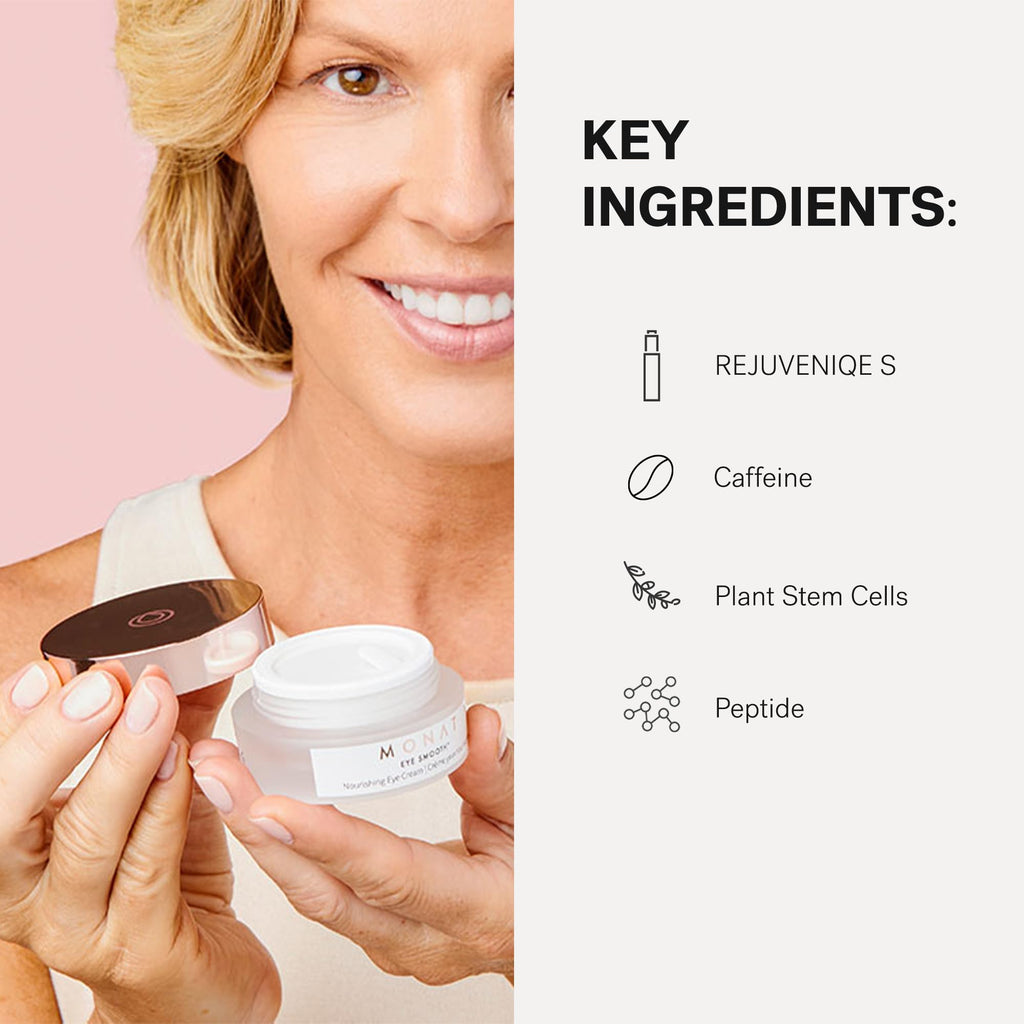 MONAT Eye Smooth™ - Rejuvenating & Hydrating Eye Cream with Plant Stem Cells and Plant Derived Squalane, 0.5 Fl Oz