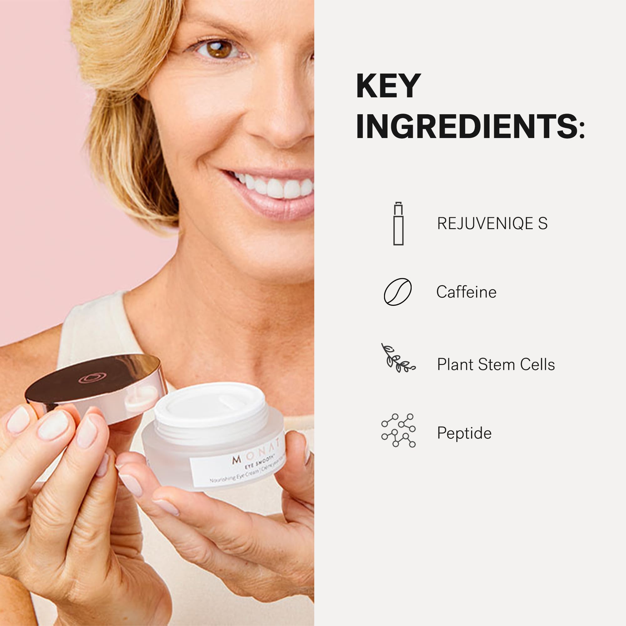 MONAT Eye Smooth™ - Rejuvenating & Hydrating Eye Cream with Plant Stem Cells and Plant Derived Squalane, 0.5 Fl Oz