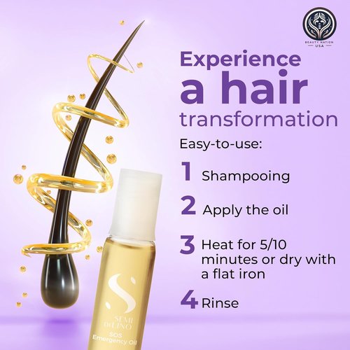 Alfaparf SOS Reconstruction Oil - Reparative Treatment for Damaged Hair | 6 Vials Bundle with Conditioning Cap