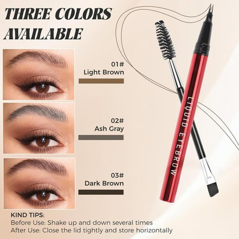 Skiennix Microblading Eyebrow Pencils - Waterproof, Long-Lasting & Highly Pigmented | Dark Brown, 2-Pack