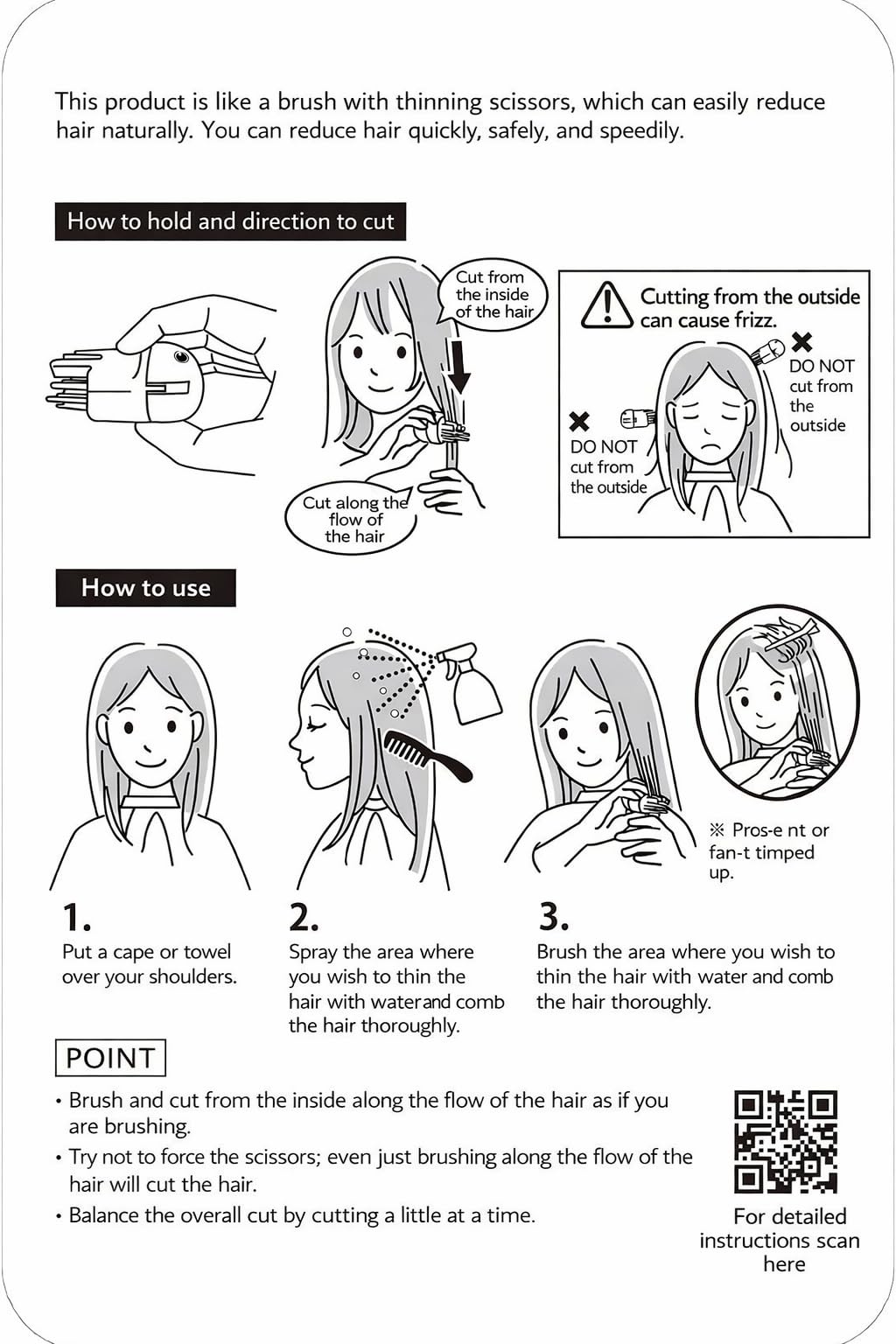 Haircut Monster Easy Hair Cutting Brush, 1 Piece