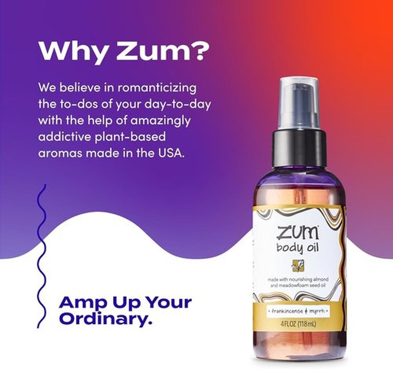 Indigo Wild Zum Frankincense & Myrrh Body Oil - Nourishing Massage Oil for Hydration | 4 fl oz